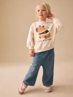 Sweaters En Hoody´S*Next Cream Capybara - Sweatshirt met ronde hals (3 mnd-7 jr)