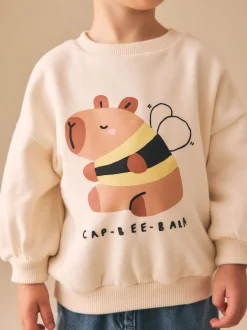 Sweaters En Hoody´S*Next Cream Capybara - Sweatshirt met ronde hals (3 mnd-7 jr)