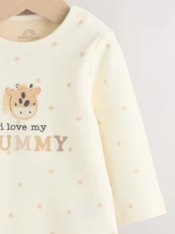 Rompertjes En Hemdjes|Rompertjes En Hemdjes*Next - Set van 1 babyrompertjes Cream Giraffe I Love My Mummy