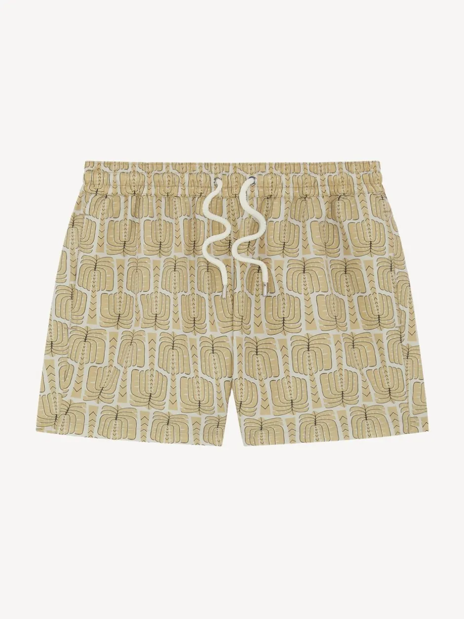 Badkleding|Frescobol Carioca - Rio Zwembroek Cream Palmeira Print