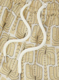Badkleding|Frescobol Carioca - Rio Zwembroek Cream Palmeira Print