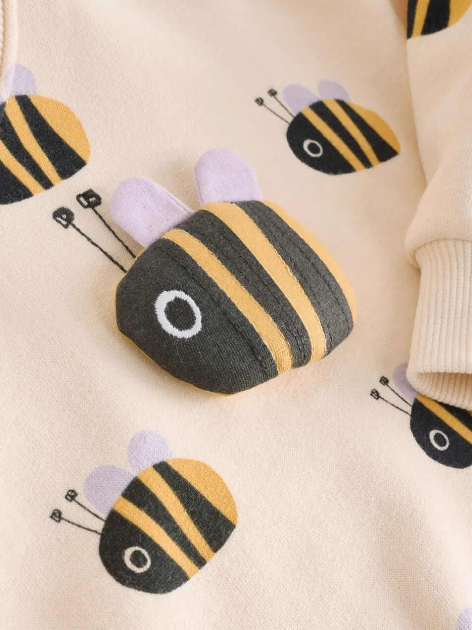 Sets En Combisets|Truien En Breisels|Next - Set met sweatshirt en legging (3 mnd-7 jr) Cream Stripe Bee