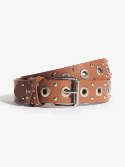 Ceintuurs*Lipsy - Belts 2 Pack Cream Weave and Tan Stud