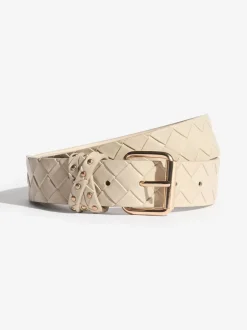 Ceintuurs*Lipsy - Belts 2 Pack Cream Weave and Tan Stud