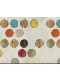 Tafellinnen En Placemats *Creative Tops Set van 4 grote placemats met kurken achterkant en retro kunst