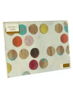 Tafellinnen En Placemats *Creative Tops Set van 4 grote placemats met kurken achterkant en retro kunst