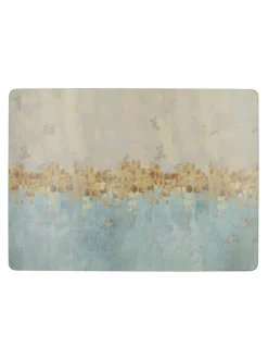 Tafellinnen En Placemats *Creative Tops Set van 4 grote Placemats met kurken achterkant en Kunstdruk