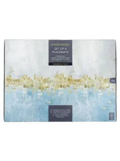 Tafellinnen En Placemats *Creative Tops Set van 4 grote Placemats met kurken achterkant en Kunstdruk
