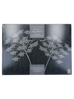 Tafellinnen En Placemats *Creative Tops Set van 4 grote Placemats met kurken achterkant en Kunstdruk