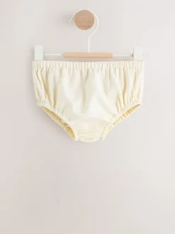 Jurken|Jurken|Next Crème - Baby Embroidered Long Sleeve Dress and Knickers Set 2 Piece (0mths-2yrs)