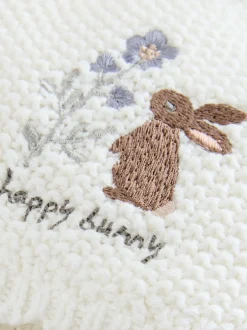 Mutsjes En Antikrabwantjes|Mutsen, Handschoenen En Sjaals|Next Crème - Baby geborduurde konijnenfiguur hoed (0mnd -2jr)