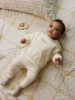 Sets En Combisets|Truien En Breisels*Next Crème - Baby Sweater en Leggings Set 2 Pieces (0mnd-2jr)