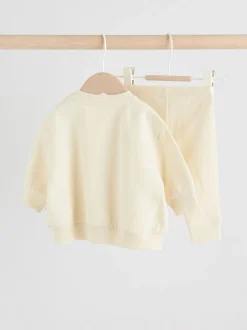 Sets En Combisets|Truien En Breisels*Next Crème - Baby Sweater en Leggings Set 2 Pieces (0mnd-2jr)