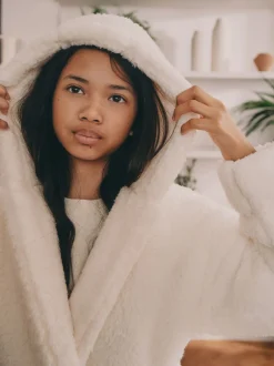Kamerjassen|Next Crème - Badjas van teddyfleece met langere lengte (5-16jr)