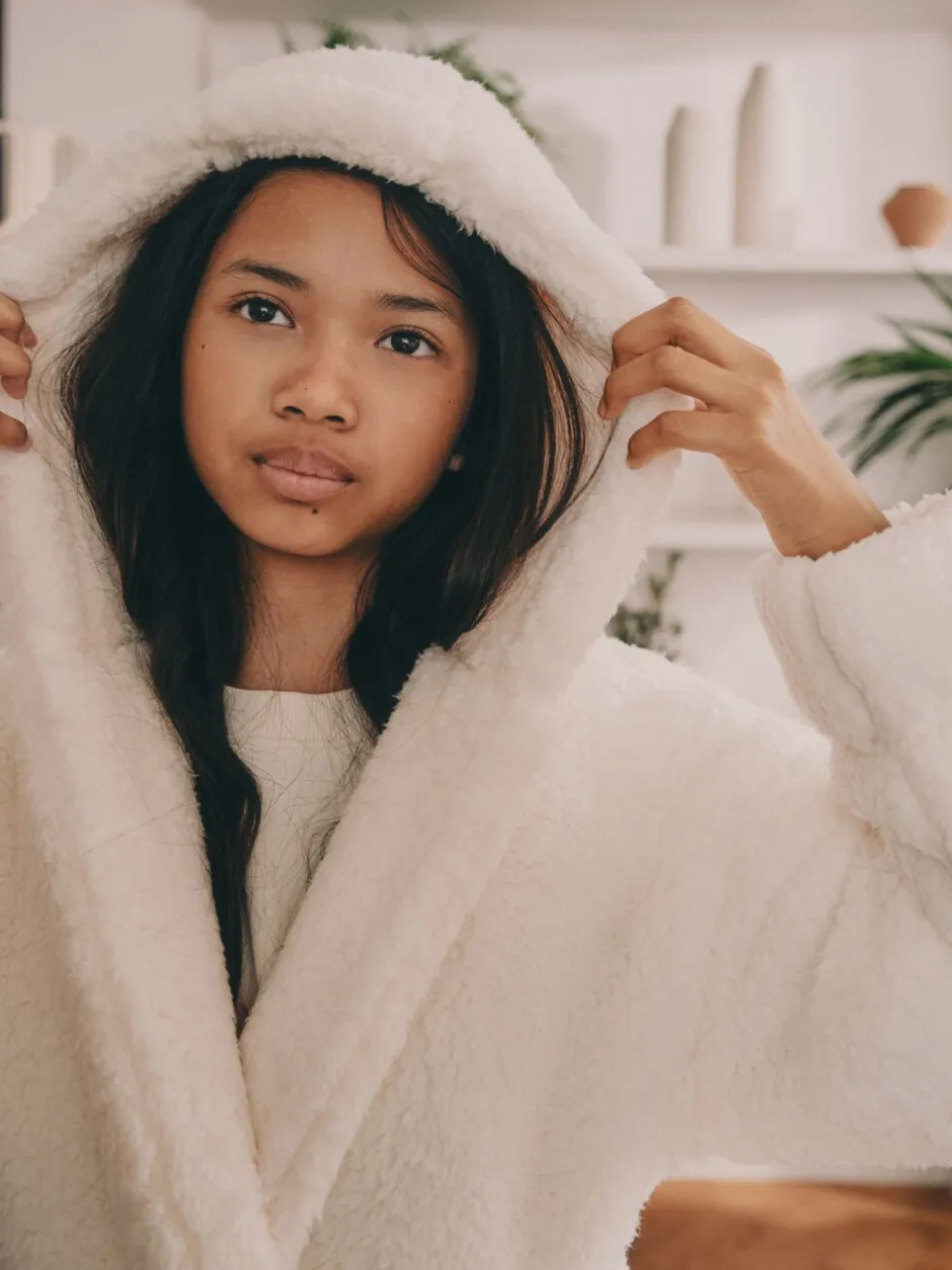 Kamerjassen|Next Crème - Badjas van teddyfleece met langere lengte (5-16jr)