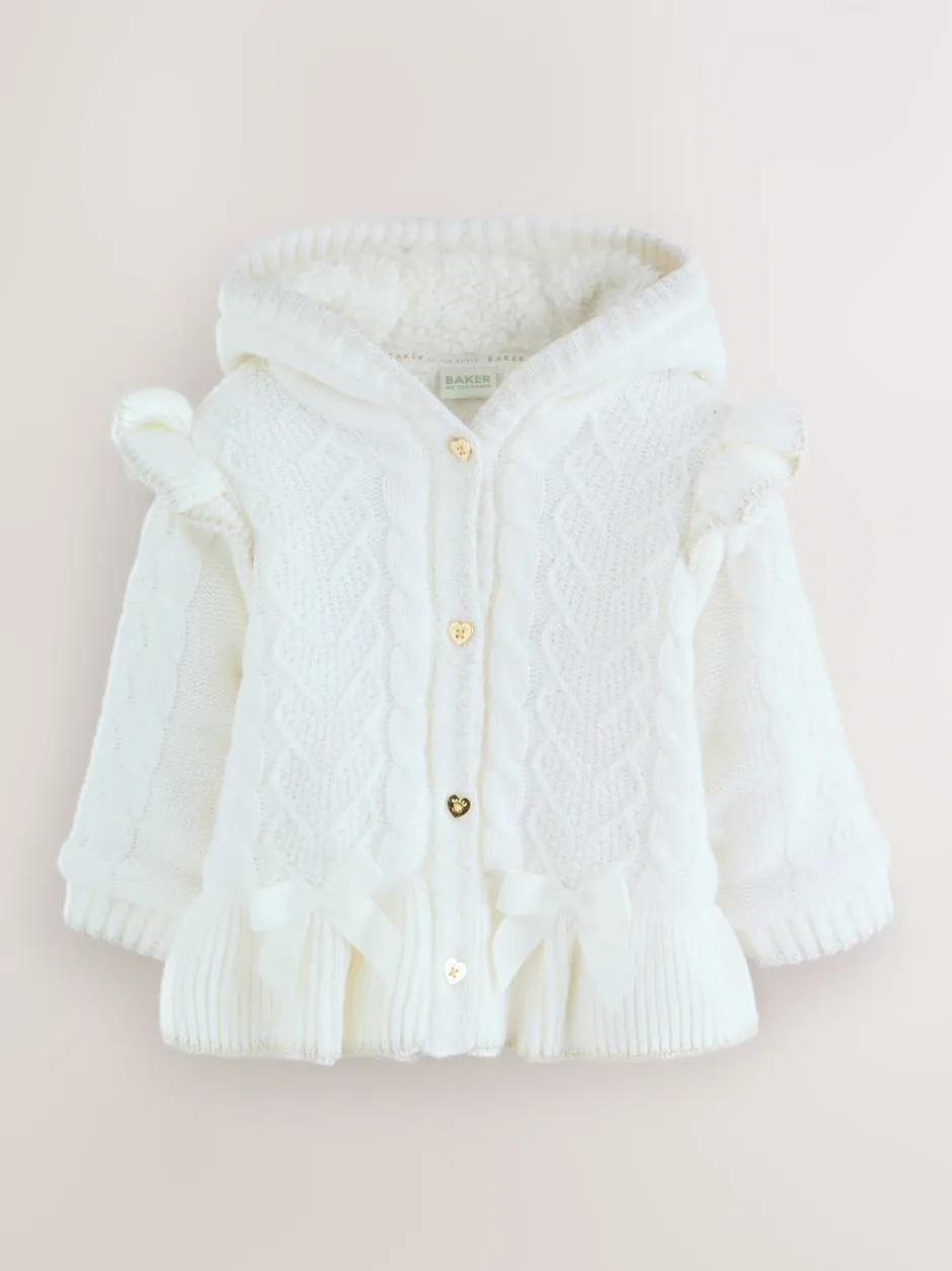 Jassen En Jacks*Baker by Ted Baker - gebreide vestjas met strikdetail Crème