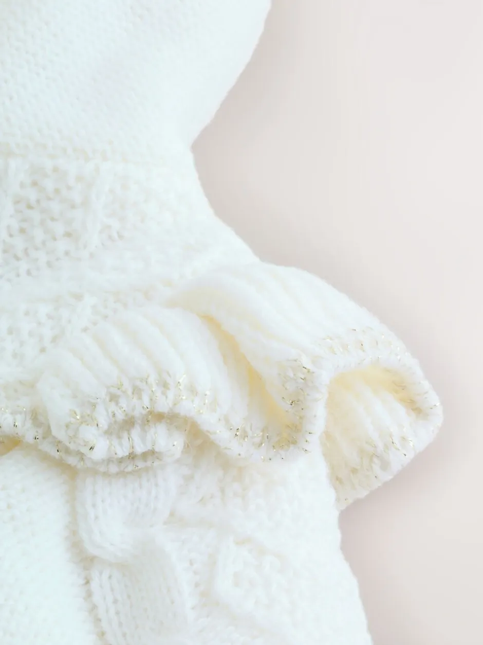 Jassen En Jacks*Baker by Ted Baker - gebreide vestjas met strikdetail Crème