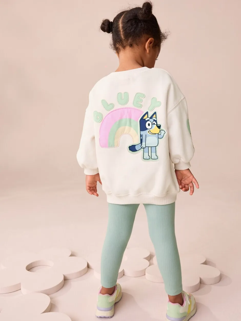 Sets En Combisets|Truien En Breisels|Next Crème - Bluey-set van sweatshirt en legging (12mnd -7jr)