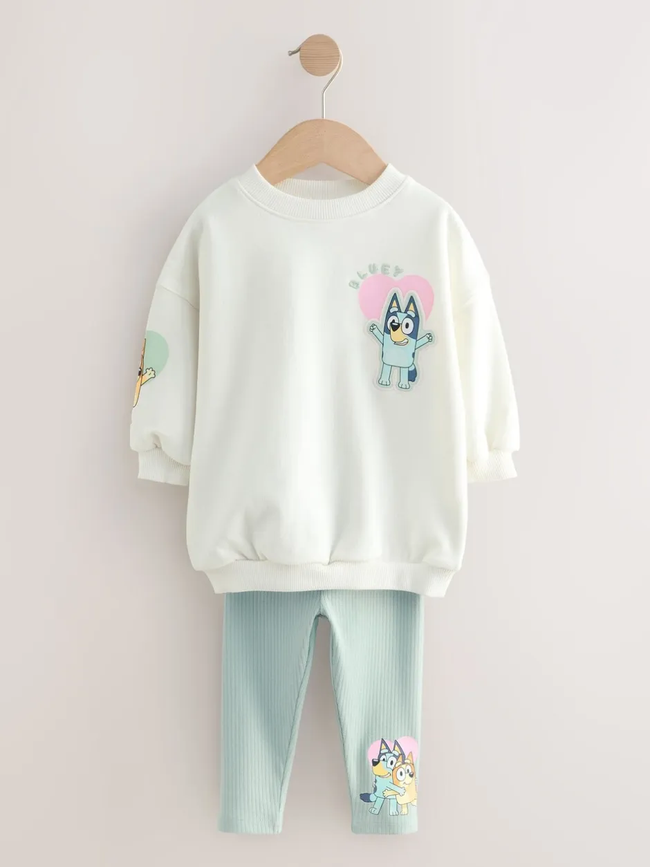 Sets En Combisets|Truien En Breisels|Next Crème - Bluey-set van sweatshirt en legging (12mnd -7jr)