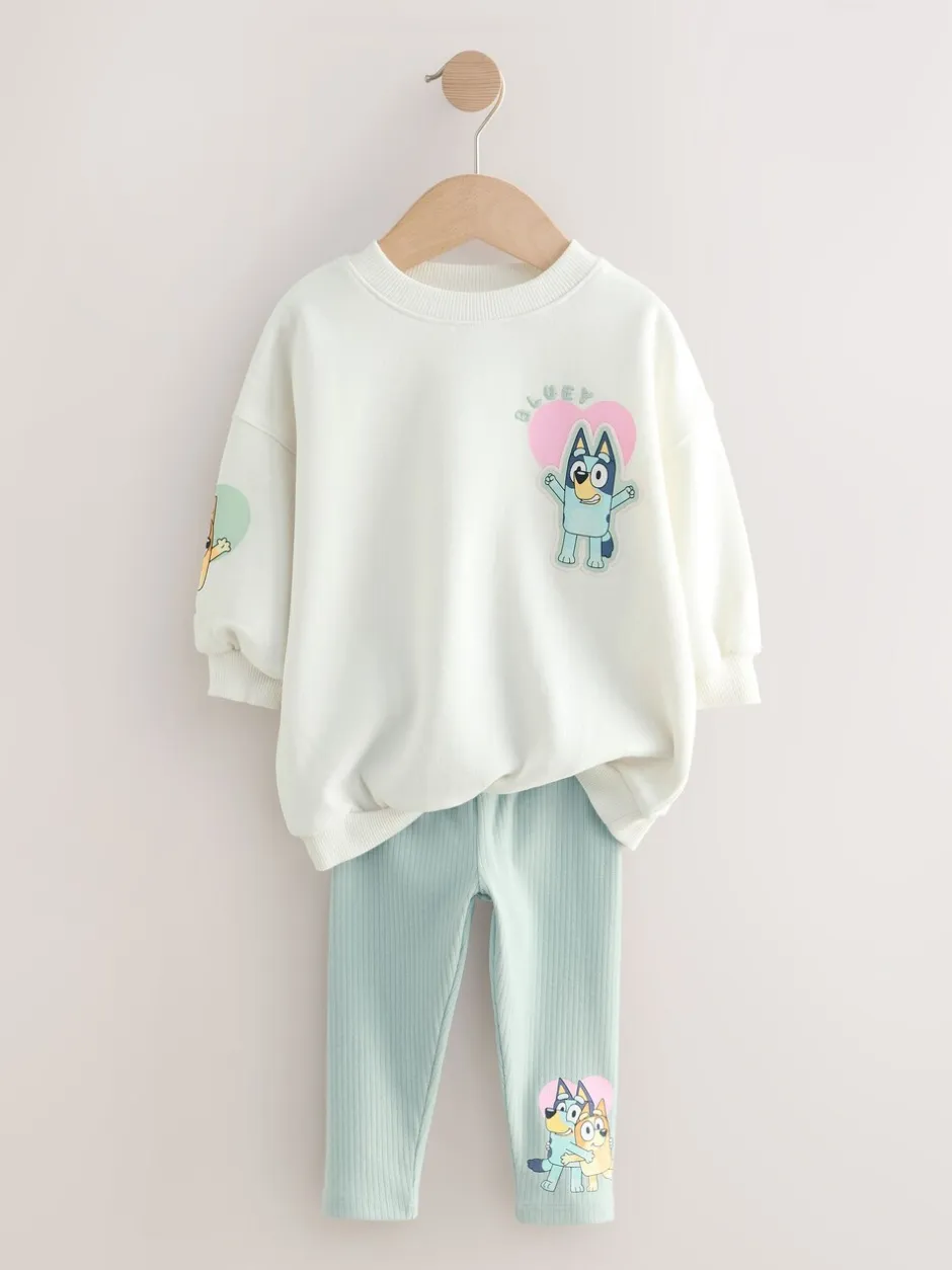 Sets En Combisets|Truien En Breisels|Next Crème - Bluey-set van sweatshirt en legging (12mnd -7jr)