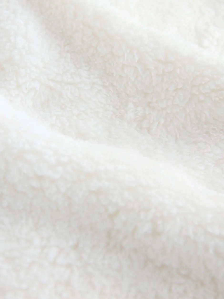 Hoody's En Sweatshirts*Next Crème - Borg fleece met korte rits