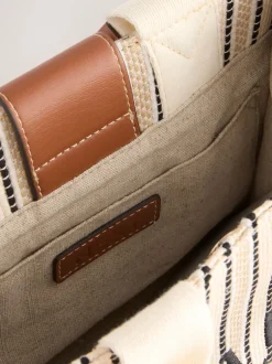 Tassen En Portemonnees|Next Crème - Canvas handtasje