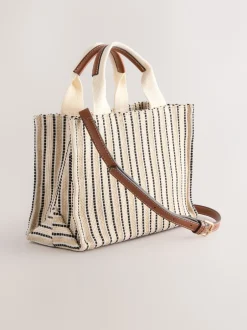 Tassen En Portemonnees|Next Crème - Canvas handtasje