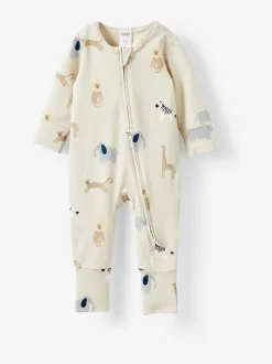 Rompertjes En Tuinbroeken|Cotton On - Long Sleeve Zip Romper Crème