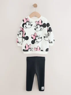 Sweaters En Hoody´S*Next Crème - Disney Minnie Mouse set van sweatshirt en legging (3mnd -7jr)