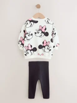 Sweaters En Hoody´S*Next Crème - Disney Minnie Mouse set van sweatshirt en legging (3mnd -7jr)