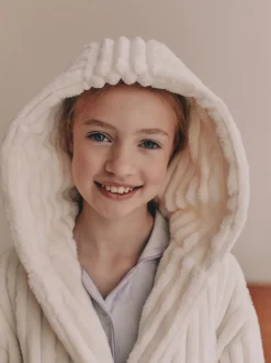 Kamerjassen|Next - Fleece Cord Dressing Gown (5-16yrs) Crème