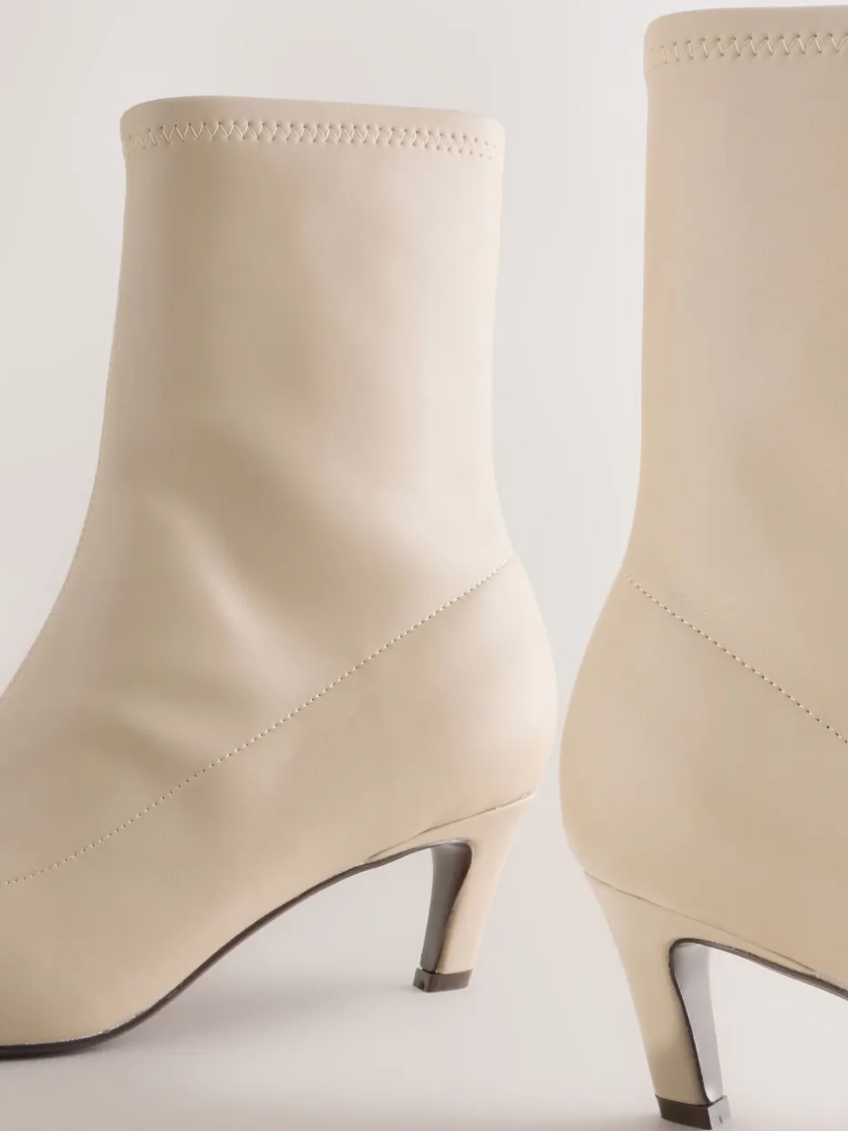 Boots|Next - Forever Comfort® Pointed Toe Sock Boots Crème