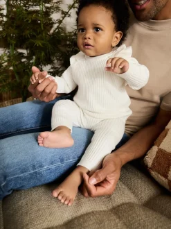 Sets En Combisets|Truien En Breisels*Next Crème - Gebreide babytrui en leggings set 2 -delig (0mnd -3jr)