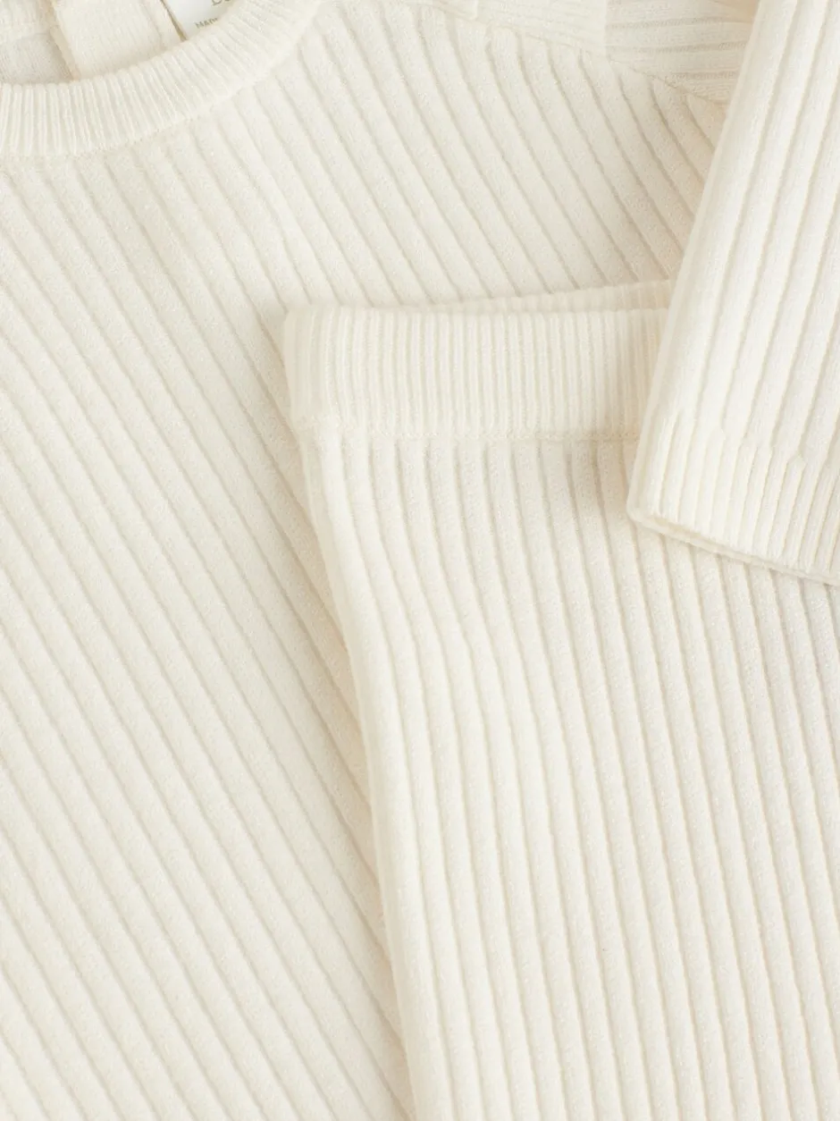Sets En Combisets|Truien En Breisels*Next Crème - Gebreide babytrui en leggings set 2 -delig (0mnd -3jr)