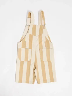 Tuinbroeken*GEN - Gestreepte shorts tuinbroek Crème