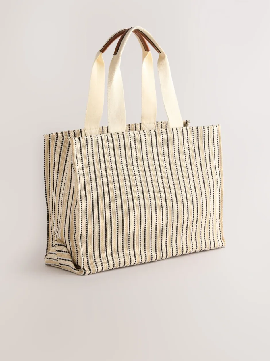 Tassen En Portemonnees*Next Crème - Gestructureerde canvas schoudertas