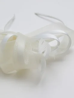 Haaraccessoires*Jon Richard - medium Fascinator hoofdband Crème