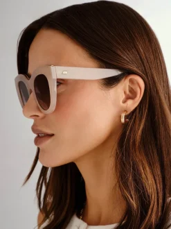 Zonnebril|Le Specs - Air Heart Sunglasses Crème