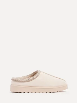 Pantoffels*Linzi - Tana Faux Suede Slip-On Slippers Crème
