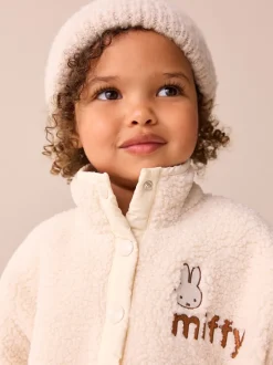 Jassen, Jacks En Kinderwagenpakjes|Jassen En Jacks|Next Crème - Miffy Half Popper Fleece (3mnd -7jr)