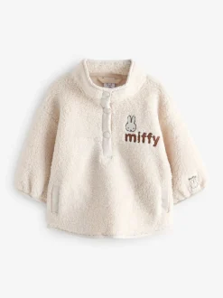 Jassen, Jacks En Kinderwagenpakjes|Jassen En Jacks|Next Crème - Miffy Half Popper Fleece (3mnd -7jr)