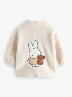 Jassen, Jacks En Kinderwagenpakjes|Jassen En Jacks|Next Crème - Miffy Half Popper Fleece (3mnd -7jr)