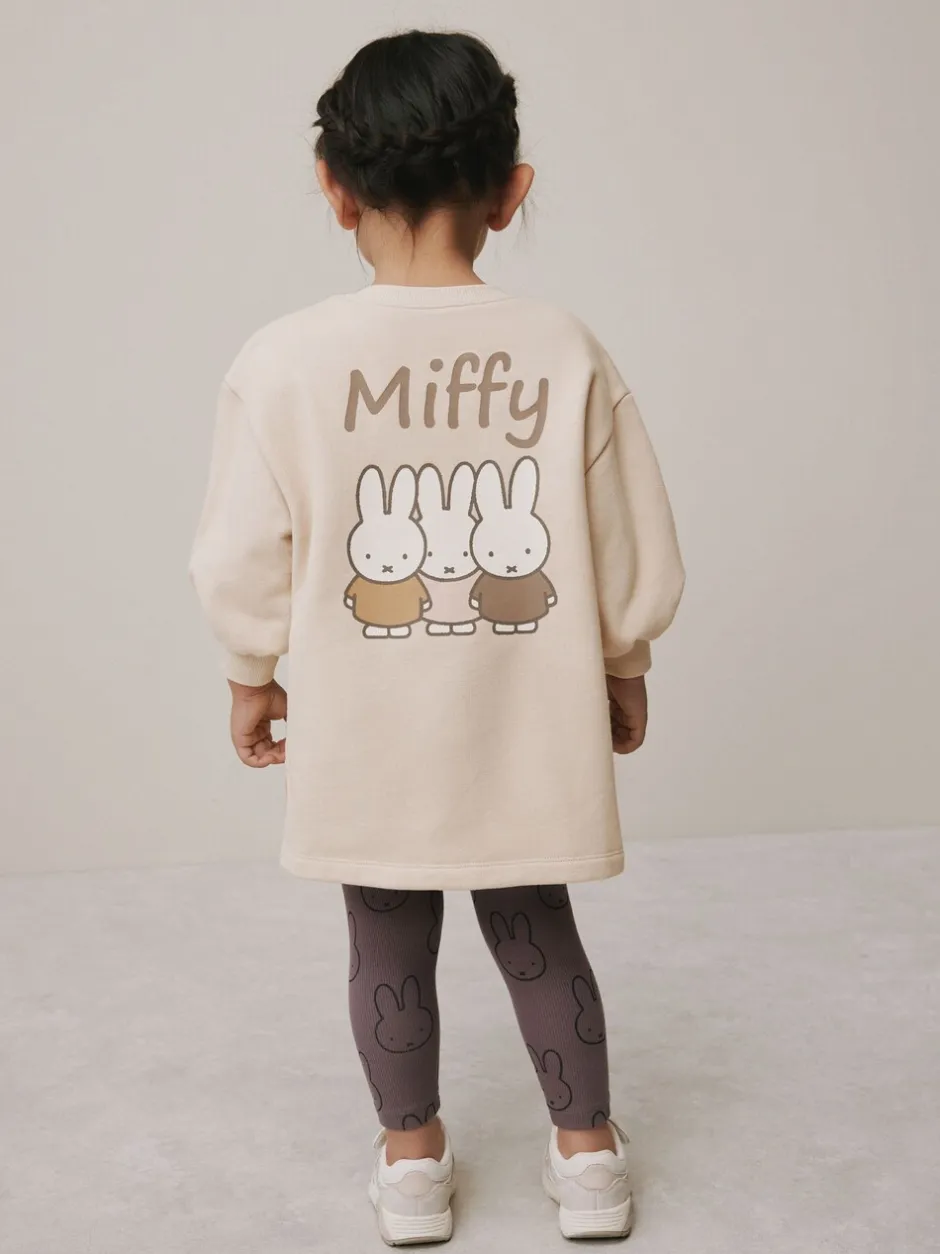 Sets En Combisets|Sets En Outfits*Next Crème - Miffy Sweat Dress & Leggings Set (3mths-7yrs)