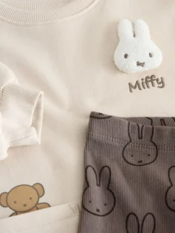 Sets En Combisets|Sets En Outfits*Next Crème - Miffy Sweat Dress & Leggings Set (3mths-7yrs)