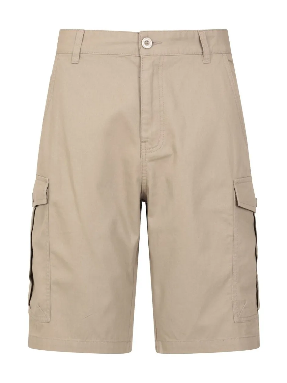 Shorts*Mountain Warehouse Crème - Mens Lakeside 100% Cotton Cargo Shorts
