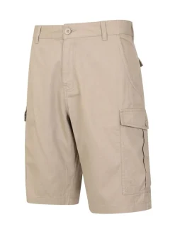 Shorts*Mountain Warehouse Crème - Mens Lakeside 100% Cotton Cargo Shorts