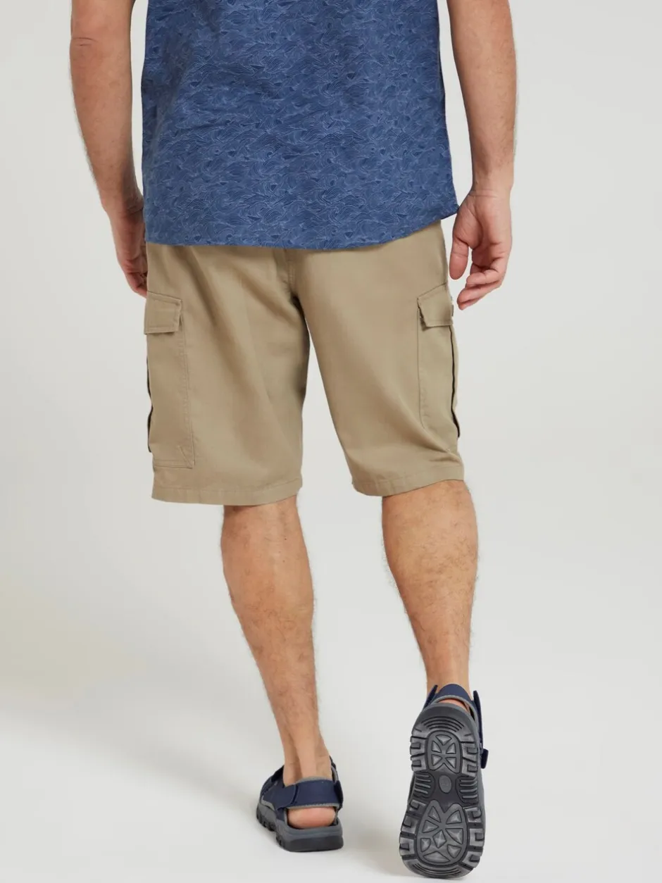 Shorts*Mountain Warehouse Crème - Mens Lakeside 100% Cotton Cargo Shorts