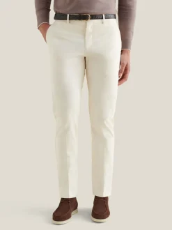 Formele Broek|Peckham Rye Crème - Stretch Cotton Trousers