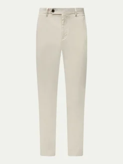 Formele Broek|Peckham Rye Crème - Stretch Cotton Trousers