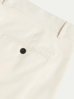 Formele Broek|Peckham Rye Crème - Stretch Cotton Trousers